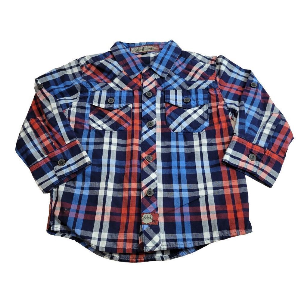 Faded Gear plaid button-down shirt 2T